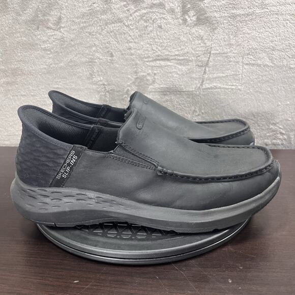 Skechers Mens Size 11.5 Hands Free Slip-Ins Relaxed Fit Parson Oswin Black - Picture 1 of 11
